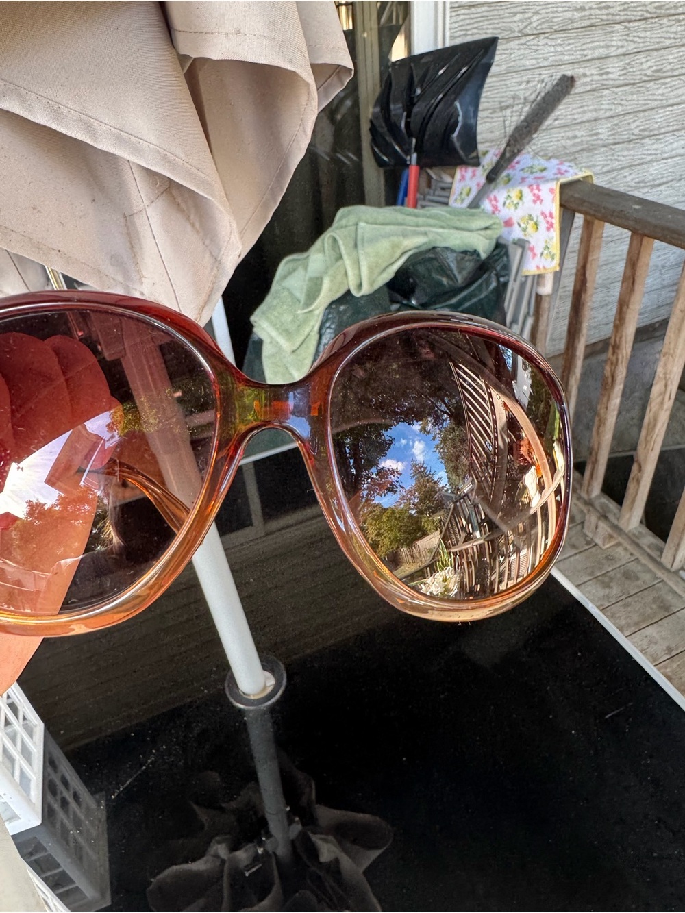 Oversized Brown Gradient Women's Sunglasses